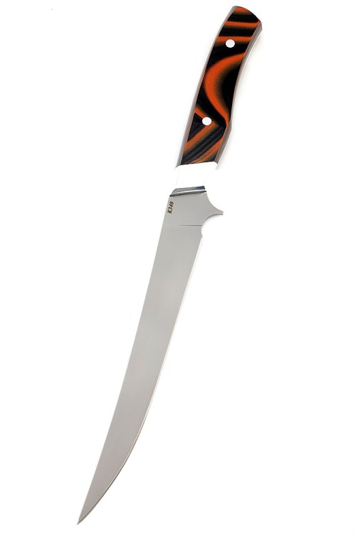 Подставка из черного граба с набором из 5 ножей (K340, G10) 