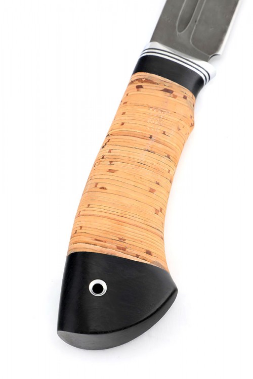 Нож Ящер сталь дамаск рукоять береста 