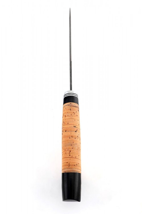 Нож Ящер сталь дамаск рукоять береста 