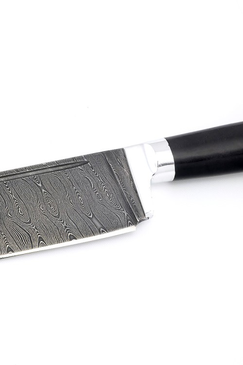 Нож Узбек-2 сталь дамаск рукоять черный граб 