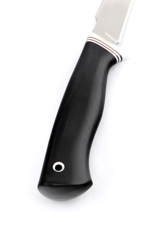 Нож Ласка сталь кованая Х12МФ рукоять черный граб 