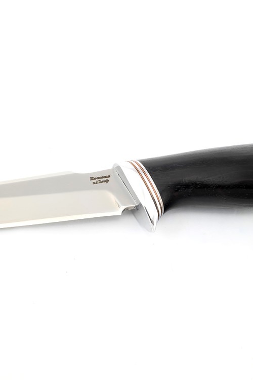 Нож Ласка сталь кованая Х12МФ рукоять черный граб 