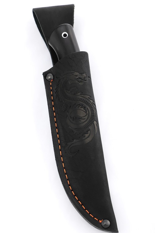 Нож Ласка сталь кованая Х12МФ рукоять черный граб 