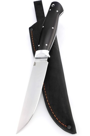 Нож Разделочный сталь кованая 95х18 рукоять черный граб, цельнометаллический