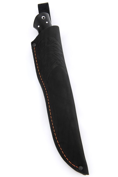 Нож Разделочный сталь кованая 95х18 рукоять черный граб, цельнометаллический 