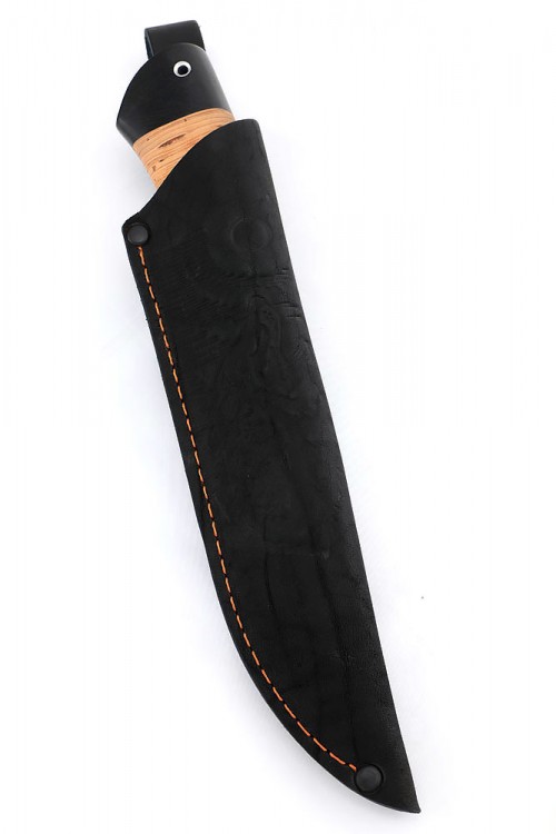 Нож Охотничий сталь дамаск рукоять береста 