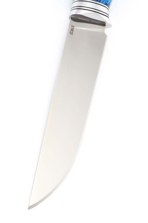 Нож Разделочный сталь Elmax рукоять кап клена синий 