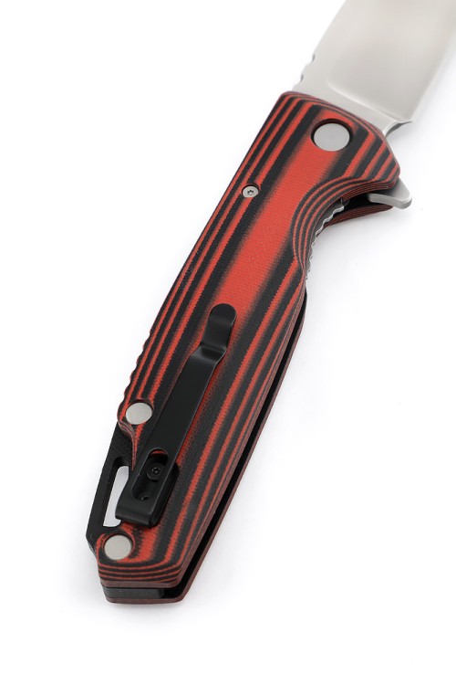 Нож складной Турист AUS8 G10 черно-красная 