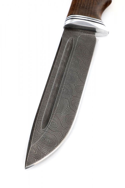 Нож Охотничий сталь дамаск рукоять ясень термоциклированный 