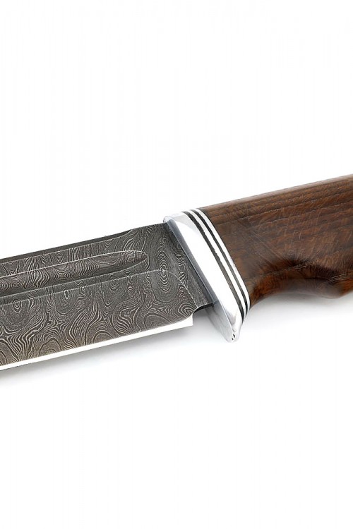 Нож Охотничий сталь дамаск рукоять ясень термоциклированный 