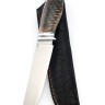 Нож Разделочный сталь Elmax рукоять шишка в акриле коричневая 