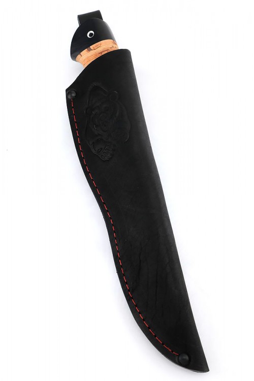 Нож Лось сталь дамаск рукоять береста 