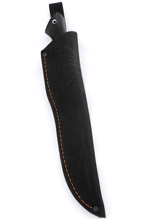 Нож Белуга сталь ХВ5 рукоять вставка акрил белый, черный граб 