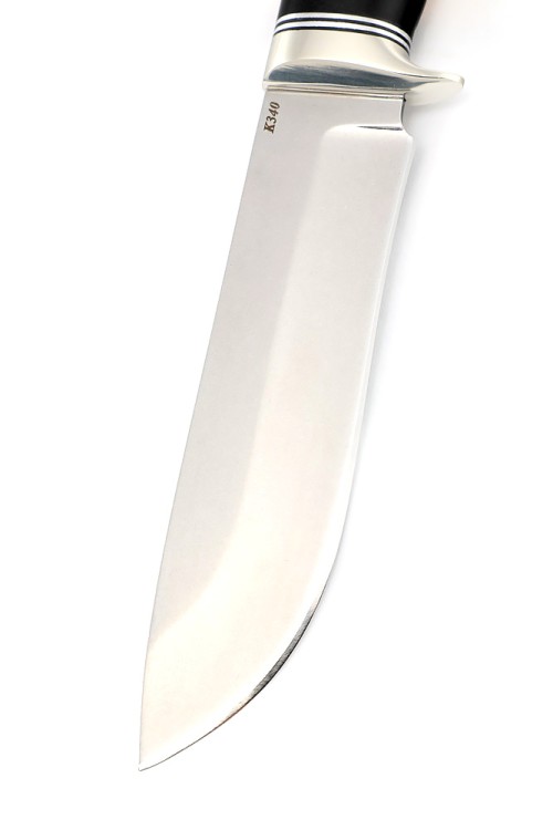 Нож Вятич сталь К340 рукоять мельхиор, береста 