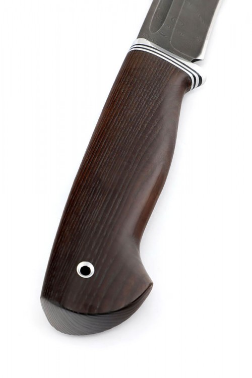 Нож Лось сталь дамаск рукоять ясень термоциклированный 