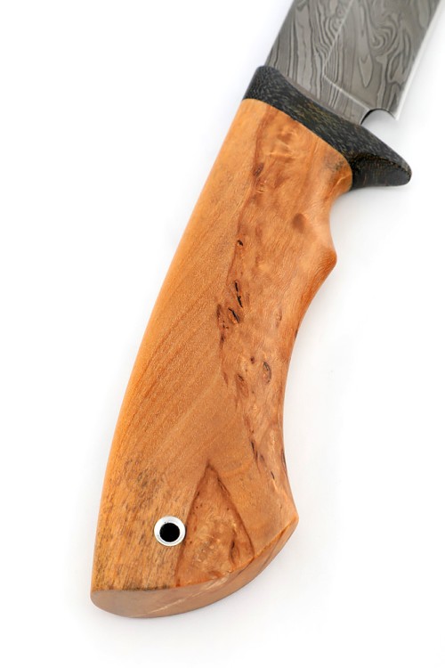 Нож Гепард сталь дамаск рукоять карельская береза 