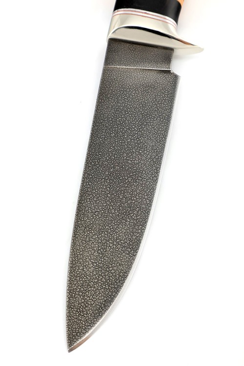 Нож Беркут сталь ХВ5, рукоять мельхиор, береста 