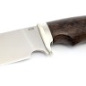 Нож Шкурник сталь К340 рукоять мельхиор карельская береза коричневая 