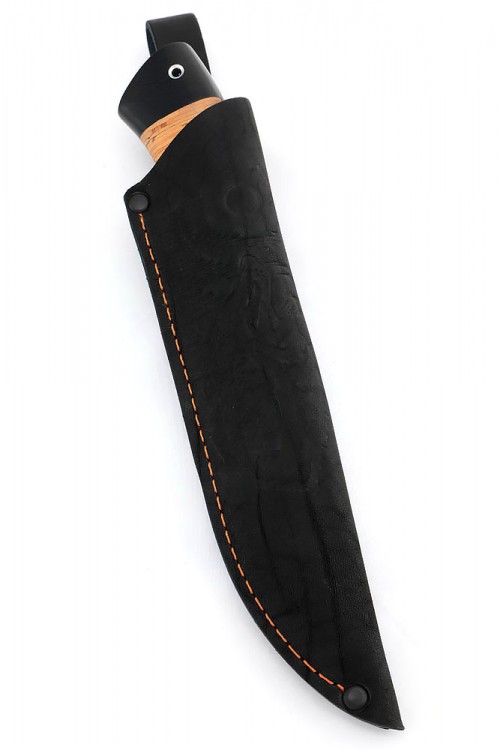 Нож Егерь сталь дамаск рукоять береста 