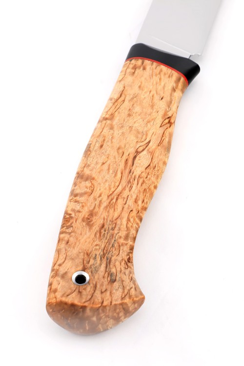 Нож Перун сталь кованая 95Х18 рукоять G10, карельская береза 