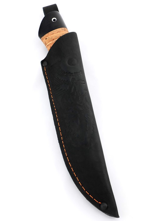 Нож Ящер сталь кованая 95х18 рукоять береста 