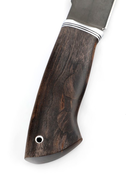 Нож Бурлак сталь булат, рукоять карельская береза коричневая 