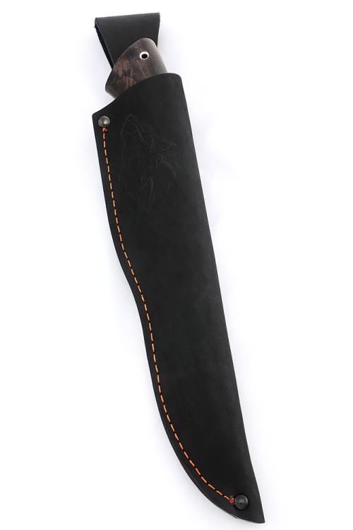 Нож Бурлак сталь булат, рукоять карельская береза коричневая 