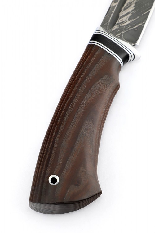 Нож Охотничий сталь D2 рукоять черный граб ясень термоциклированный 