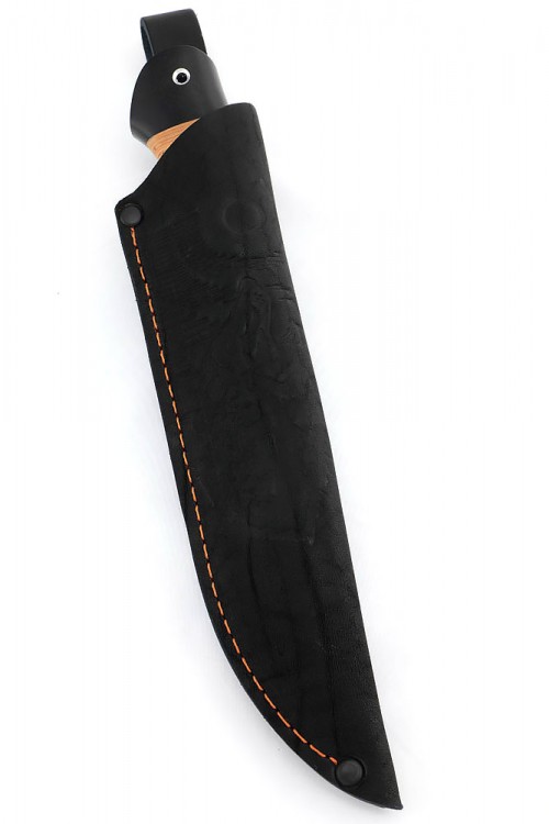 Нож Елец кованая сталь дамаск рукоять береста 