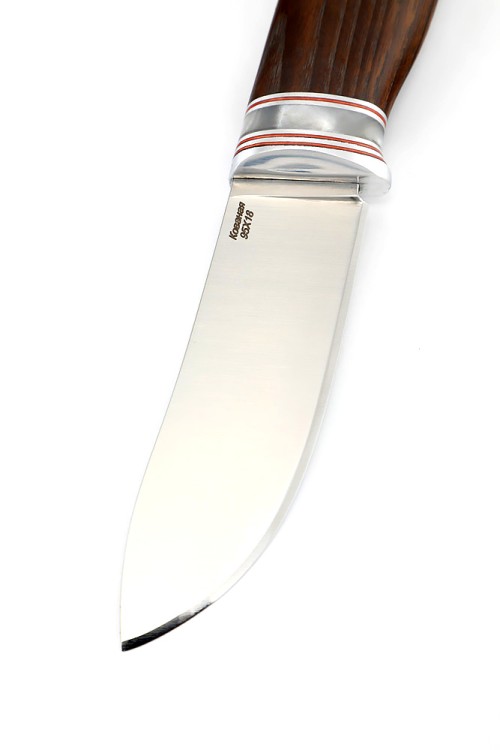 Нож Грибник сталь кованая 95х18 рукоять ясень термоциклированный 