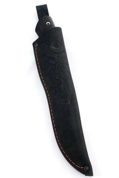 Нож Осетр сталь кованая 95х18 рукоять черный граб 