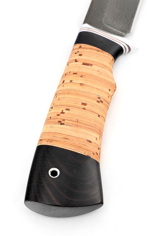 Нож Медведь сталь ХВ5, рукоять береста 