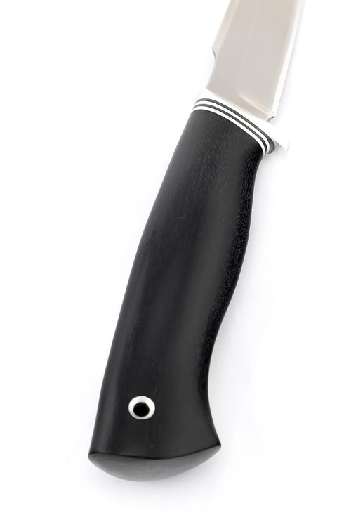 Нож Ласка сталь кованая К340 рукоять черный граб 