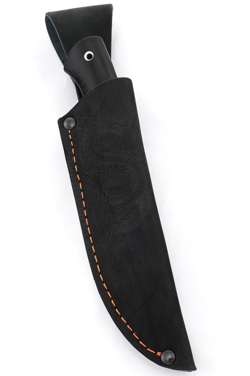 Нож Ласка сталь кованая К340 рукоять черный граб 