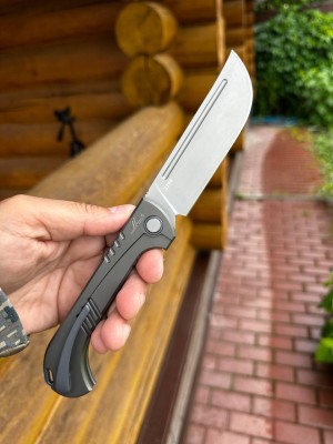 Нож складной Узбекский Пчак сталь S390 рукоять титан
