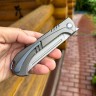Нож складной Узбекский Пчак сталь S390 рукоять титан 