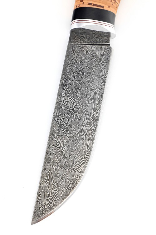 Нож Берсерк сталь дамаск рукоять береста 