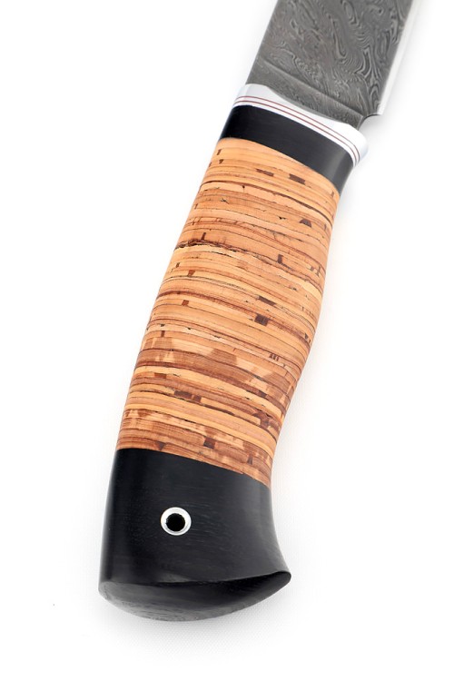 Нож Берсерк сталь дамаск рукоять береста 