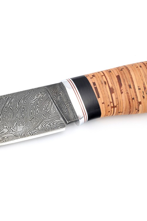 Нож Берсерк сталь дамаск рукоять береста 