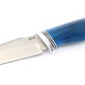 Нож Ласка сталь кованая К340 рукоять карельская береза синяя 