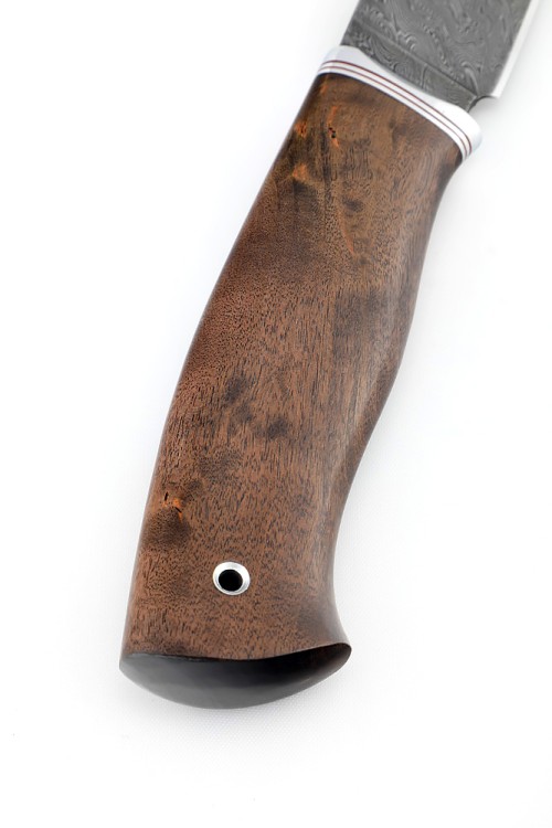 Нож Берсерк сталь дамаск рукоять карельская береза коричневая 