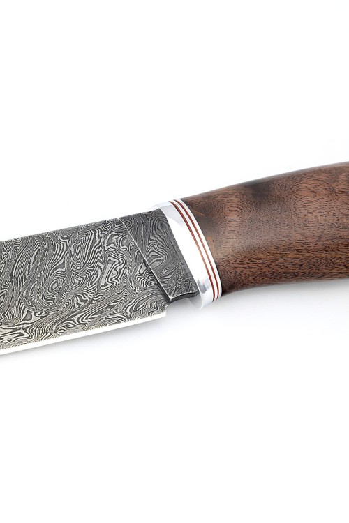 Нож Берсерк сталь дамаск рукоять карельская береза коричневая 
