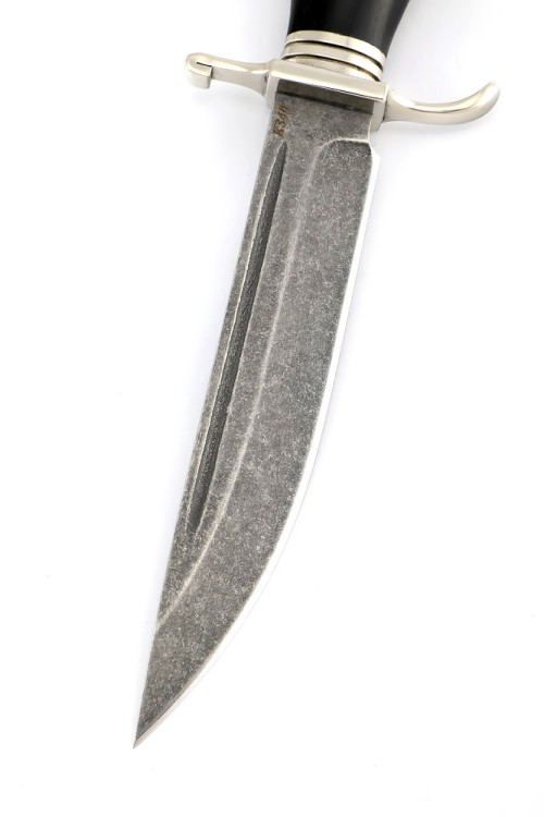 Нож Финка НКВД К340 черный граб мельхиор 