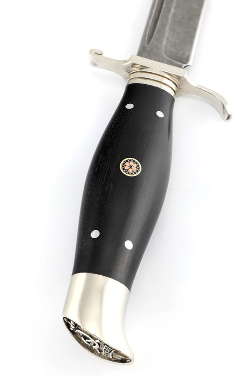 Нож Финка НКВД К340 черный граб мельхиор 