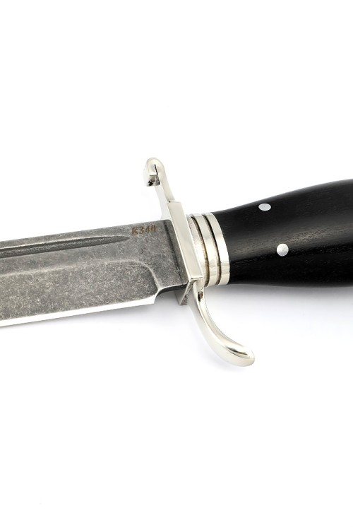 Нож Финка НКВД К340 черный граб мельхиор 