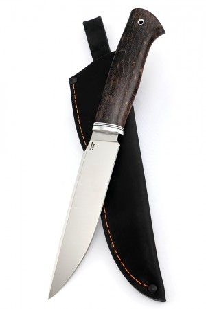 Нож Хищник кованая сталь х12мф рукоять карельская берёза коричневая