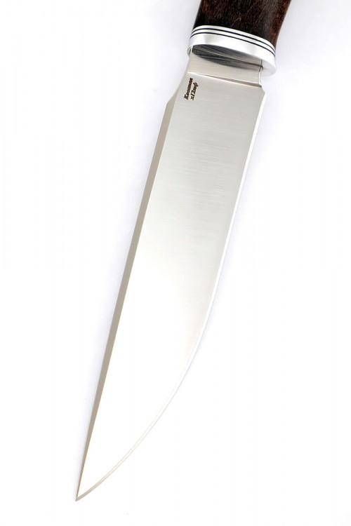 Нож Хищник кованая сталь х12мф рукоять карельская берёза коричневая 