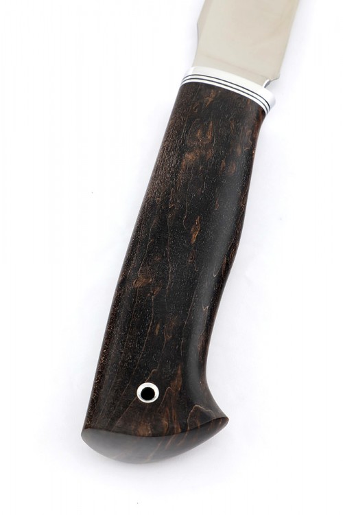 Нож Хищник кованая сталь х12мф рукоять карельская берёза коричневая 