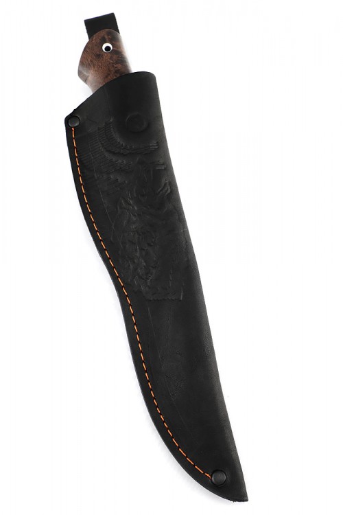 Нож Путник сталь D2 рукоять карельская береза коричневая 