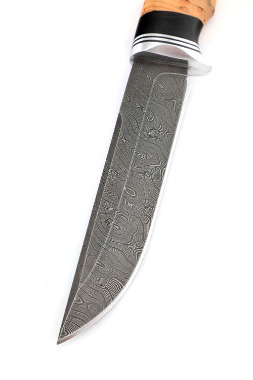 Нож Пума сталь дамаск рукоять береста 